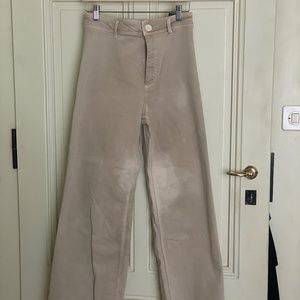 Zara Marine Pants in Beige Size 8 - Stained